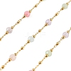 Handmade Brass Glass Beaded Chains GL-CBA1C06-07G-1