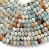 Natural Flower Amazonite Beads Strands G-Z111-A19-4