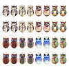 32PCS 8Colors Printed Alloy Pendants ENAM-TA0001-86-12