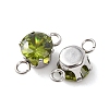 304 Stainless Steel Micro Pave Cubic Zirconia Connector Charms STAS-H240-50P-06-2