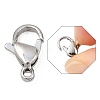 Tarnish Resistant 316 Surgical Stainless Steel Lobster Claw Clasps 316-FL12A-3