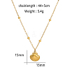 Stainless Steel Shell Shaped Pendant Satellite Chain Necklaces for Daily Wear Matching UK4582-2