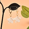 Star Natural Shell Beads Leverback Earrings for Girl Women EJEW-JE04676-3
