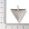 Rack Plating Brass Micro Pave Cubic Zirconia Pendants KK-L224-039P-3