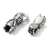 Tibetan Style 304 Stainless Steel Spring Gate Rings FIND-Z046-06AS-03-3