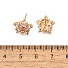 Brass Micro Pave Cubic Zirconia Stud Earrings EJEW-R018-10G-01-5