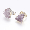 Adjustable Druzy Crystal Finger Rings RJEW-L082-01-1