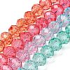 Transparent Painted Glass Beads Strands X1-DGLA-A034-T6mm-A11-2