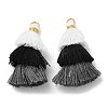 Polycotton Tassel Pendant Decorations GLAA-K060-07KCG-05-1