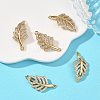 SHEGRACE Brass Micro Pave Clear Cubic Zirconia Connector Charms XGRQ3P311-600G-4