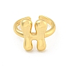 Brass Letter Open Cuff Rings for Women RJEW-G313-01H-G-2