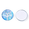 Half Round/Dome Tree Pattern Glass Flatback Cabochons for DIY Projects GGLA-Q037-25mm-M28-08-2