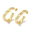 Rack Plating Twist Triangle Brass Stud Earrings EJEW-P272-06G-1