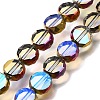 Electroplated Transparent Glass Beads Strands GL-CBA98F0-06C-01-1