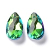 Faceted Teardrop Glass Pendants GLAA-O008-A18-2