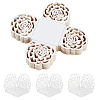 50Pcs Rose Flower Window Paper Candy Packaging Boxes CON-OC0001-78C-1