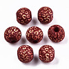 Painted Natural Wood Beads X-WOOD-T021-53A-08-1
