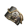 Brass Micro Pave Clear Cubic Zirconia Finger Rings FS-WGE4002-03-2