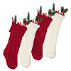 4Pcs 2 Colors Knitted Acrylic Fiber Hanging Stocking Bags AJEW-SP0004-02-1
