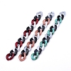 Three Tone Handmade Acrylic Curb Chain Sets AJEW-JB00601-3