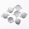 Tarnish Resistant 304 Stainless Steel Cabochon Connector Settings LS-X-STAS-P161-29-20mm-3