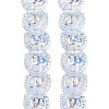 Electroplate Baking Paint Transparent Glass Beads Strands GL-CBA17FF-01G-3