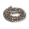 Faceted(32 Facets) Electroplate Glass Beads Strands X-EGLA-R016-4m-27-2