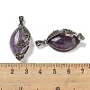 Natural Amethyst Horse Eye Pendants G-F766-01AS-04-3