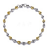 304 Stainless Steel Coffee Bean Chain Bracelets for Men Women FS-WG2046E-02-1
