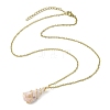 Electroplated Natural Quartz Crystal Prism Copper Wire Wrapped Pendant Necklaces NJEW-JN05027-01-5