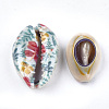Printed Natural Cowrie Shell Beads X-SHEL-S266-09A-2