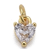 Brass Micro Pave Cubic Zirconia Charms KK-P192-08-2