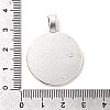 Tibetan Style Alloy Flat Round Pendant Cabochon Settings TIBEP-M022-14AS-3