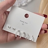 3 Pairs Anti-Tarnish Exquisite 925 Sterling Silver Stud Earrings Sets for Girls Women WG93702-24-1