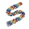 Electroplate Transparent Glass Beads Strands EGLA-Q135-6x8MM-03A-2