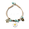 Polyester Braided Bead Bracelets BJEW-JB11362-2