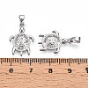 Brass Micro Pave Cubic Zirconia Pendants KK-N257-06P-3