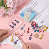 SUNNYCLUE 20Pcs Butterfly Alloy Enamel Locking Stitch Markers HJEW-SC0001-52-3