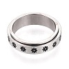 201 Stainless Steel Rotating Fidget Band Ring MATO-PW0001-059C-04-2