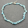 Light Blue Cat Eye Chip Beaded Necklaces for Women IW6789-68-1