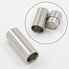 Smooth 304 Stainless Steel Magnetic Clasps with Glue-in Ends STAS-K007-31-2