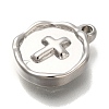 Anti-Tarnish 304 Stainless Steel Pendants STAS-P371-021P-02-2