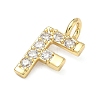Brass Micro Pave Clear Cubic Zirconia Pendants KK-I476-01G-F-2