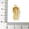 Brass Micro Pave Clear Cubic Zirconia Pendants KK-U046-02G-03-3