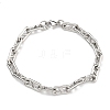 304 Stainless Steel Link Chain Bracelets BJEW-H618-07P-1