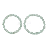 2Pcs 2 Styles  Natural Green Aventurine Beaded Stretch Bracelets for Couple BJEW-JB13416-02-2