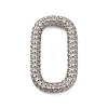 Rack Plating Brass Micro Pave Clear Cubic Zirconia Linking Rings KK-Z070-12P-03-1