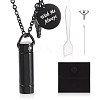 1Pc Word 304 Stainless Steel Column Urn Ashes Necklace DIY-TA0010-07B-1