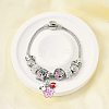 Alloy Enamel European Beads Charm Bracelets BJEW-F495-16P-1