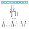 2 Sets Alloy Painting Frame Pendant Decorations FIND-UN0002-04-2